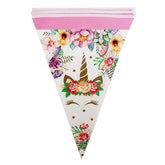 BANDERIN UNICORNIO FLOR 10 UNIDADES